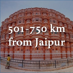 750 km from Jaipur