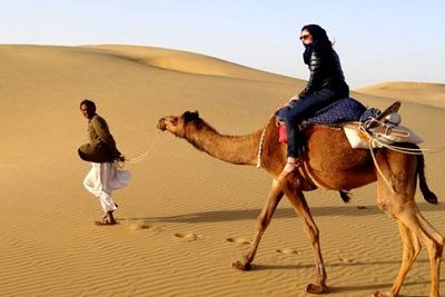 camel safari ride at jaisalmer