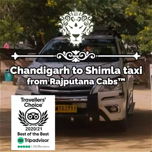 chandigarh to shimla taxi from rajputana cabs