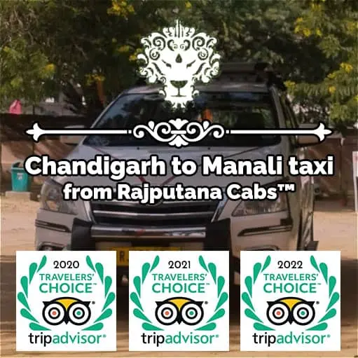 chandigarh to manali taxi via rajputana cabs