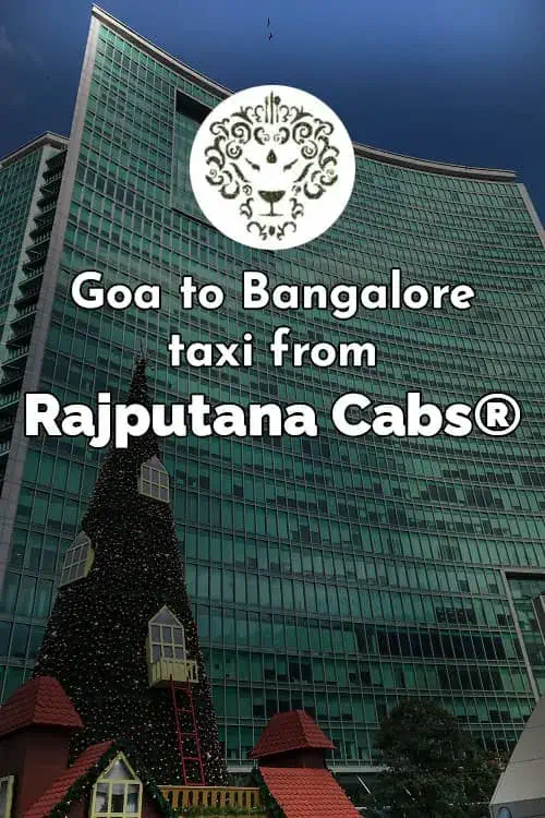 goa to bangalore taxi from rajputana cabs