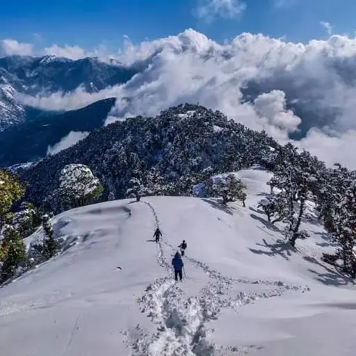 manali snow view