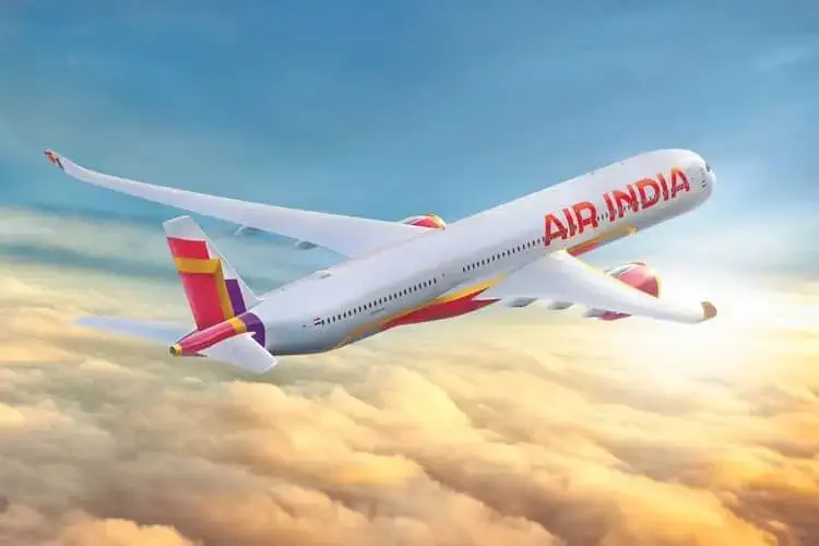 air India plane view