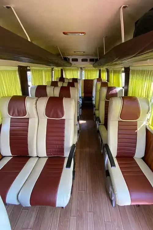 tempo traveller inside view